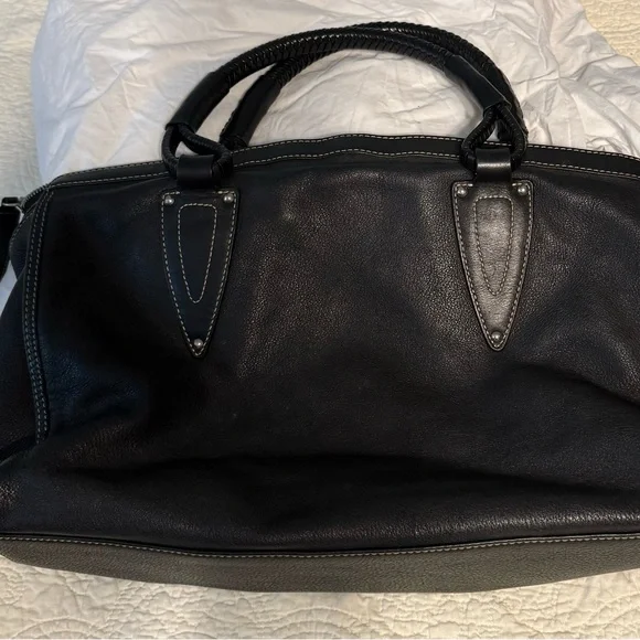 Black Leather Men's Bag